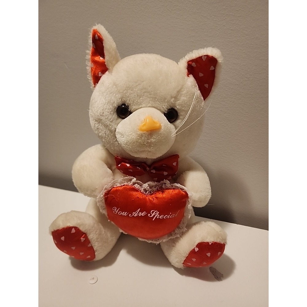 Emrad Creations‎ Plush Cat Heart Valentine's Vintage You Are Special Kitty Red